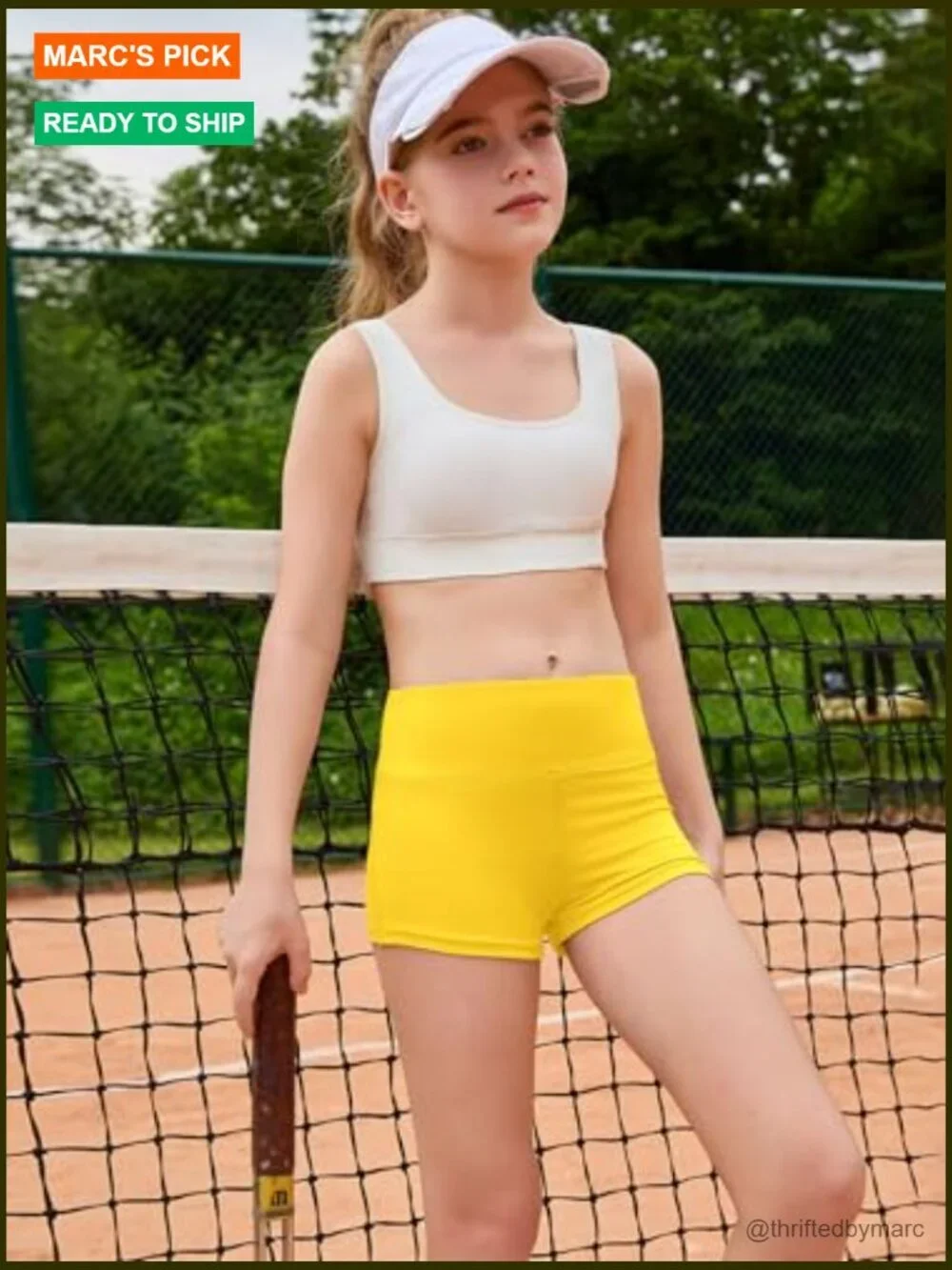 Girls high waist bike shorts athletic yoga activewear